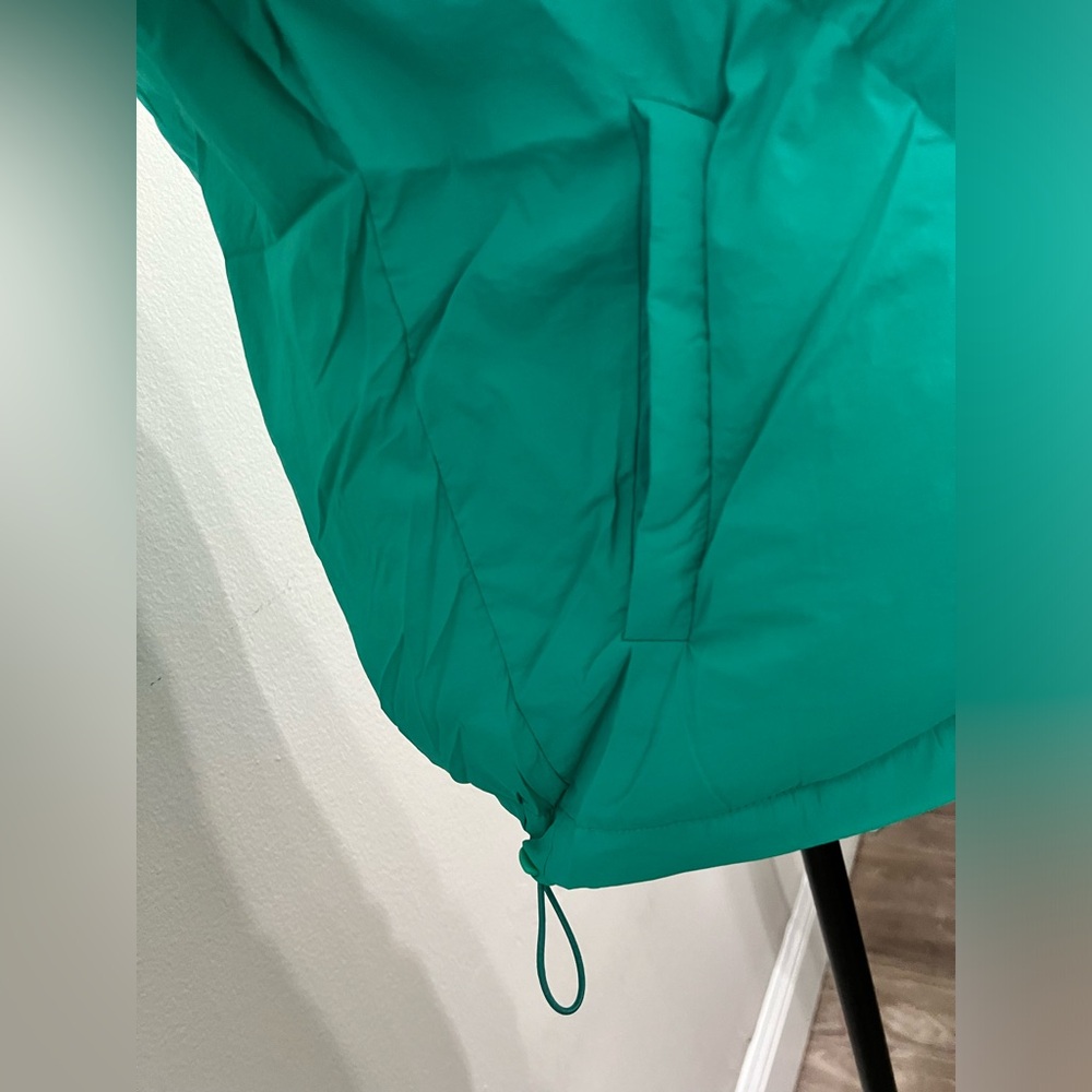 Teal Green Star Sequins Zip Up Puffer Jacket - Picture 10 of 13